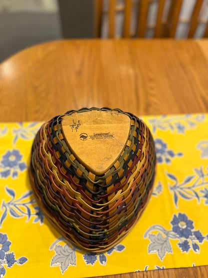 Longaberger Fiesta Triangle Basket -NO LINER