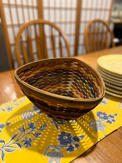 Longaberger Fiesta Triangle Basket -NO LINER