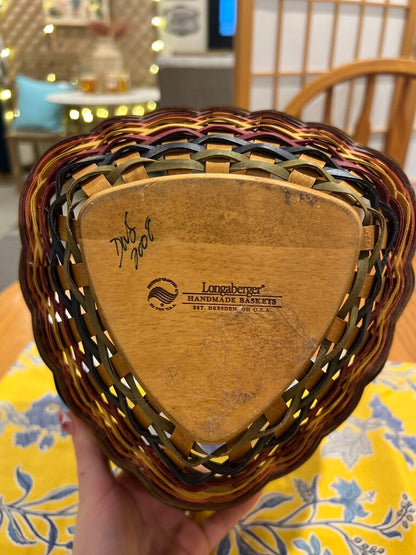 Longaberger Fiesta Triangle Basket -NO LINER