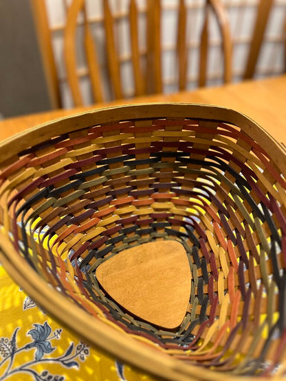 Longaberger Fiesta Triangle Basket -NO LINER