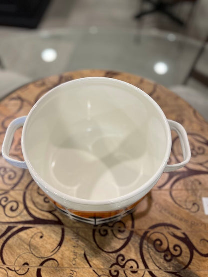 Orla Kiely 70s Flower Enamel Casserole Pot