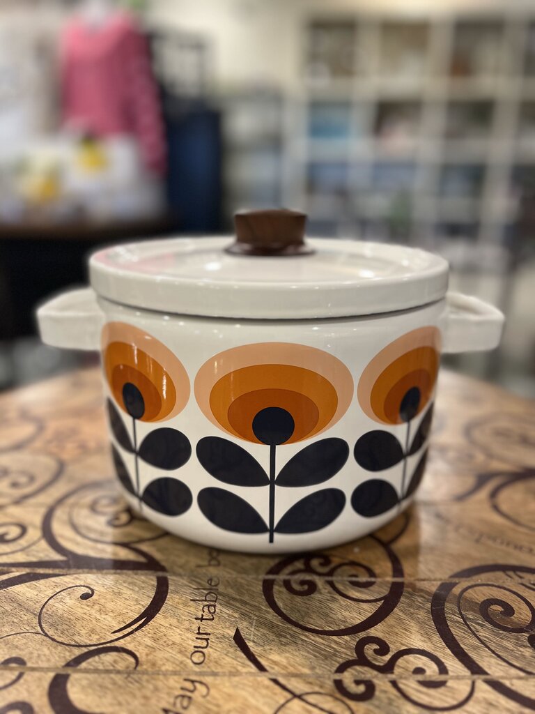 Orla Kiely 70s Flower Enamel Casserole Pot