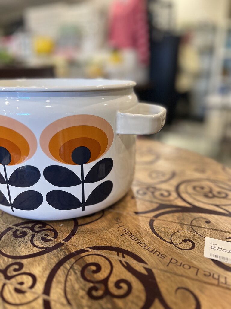 Orla Kiely 70s Flower Enamel Casserole Pot