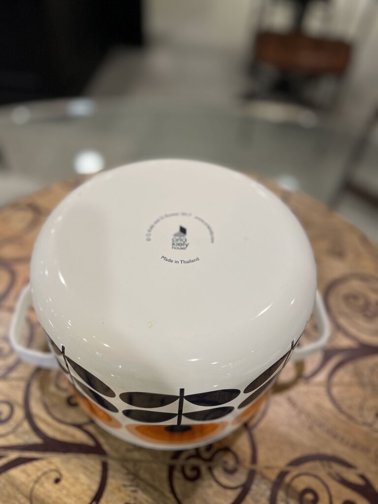 Orla Kiely 70s Flower Enamel Casserole Pot