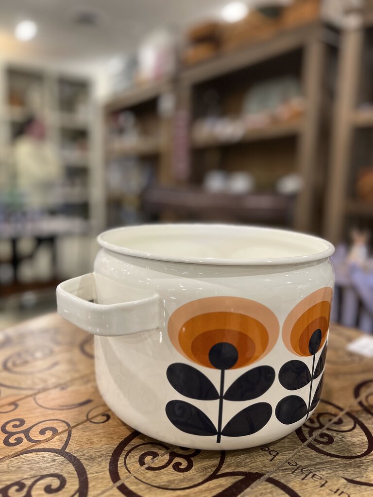 Orla Kiely 70s Flower Enamel Casserole Pot
