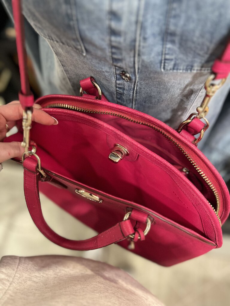 Peyton Pink Heather Dome Satchel Bag