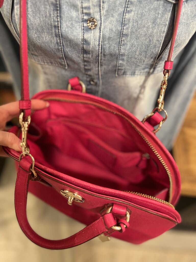 Peyton Pink Heather Dome Satchel Bag