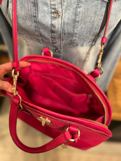 Peyton Pink Heather Dome Satchel Bag