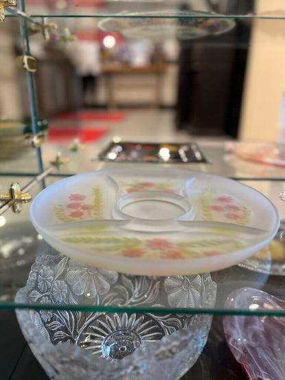 Satin Glass Divided Plate