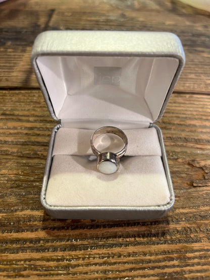 Australian Fire Opal Sterling Ring