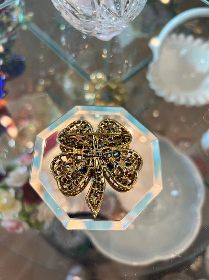WEISS 4 Leaf Clover Brooch