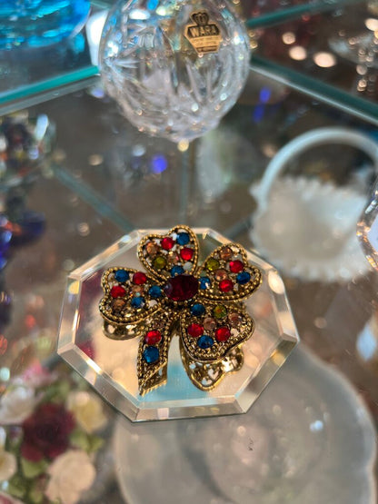 WEISS 4 Leaf Clover Brooch