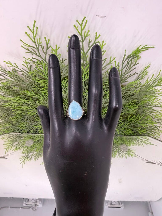 Sterling Silver Larimar Ring