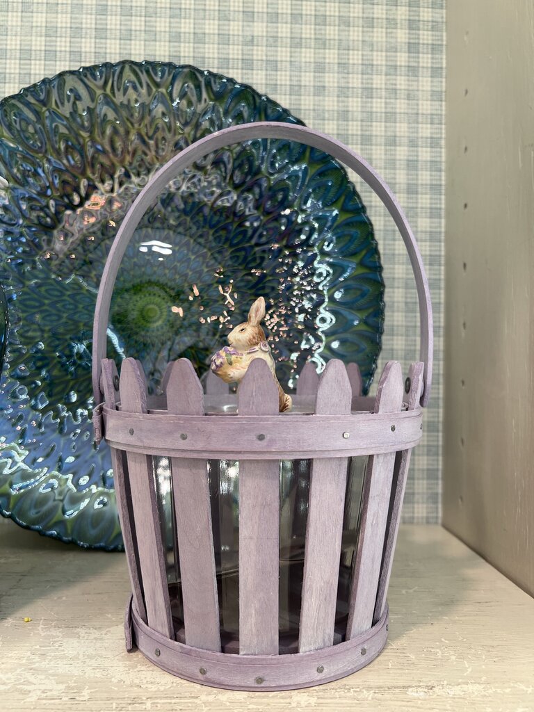 Longaberger Purple Picket Fence Easter Basket