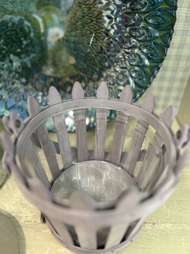 Longaberger Purple Picket Fence Easter Basket