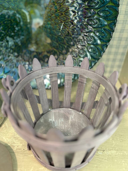 Longaberger Purple Picket Fence Easter Basket