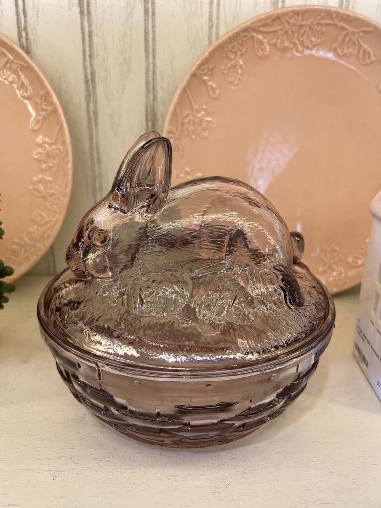 Longaberger Purple Bunny Nesting Dish