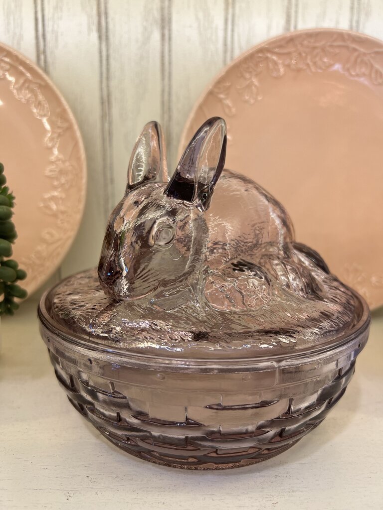 Longaberger Purple Bunny Nesting Dish
