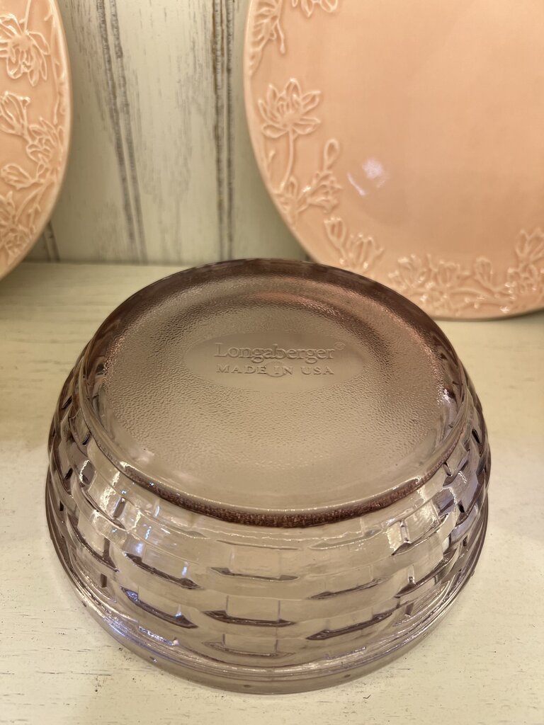 Longaberger Purple Bunny Nesting Dish