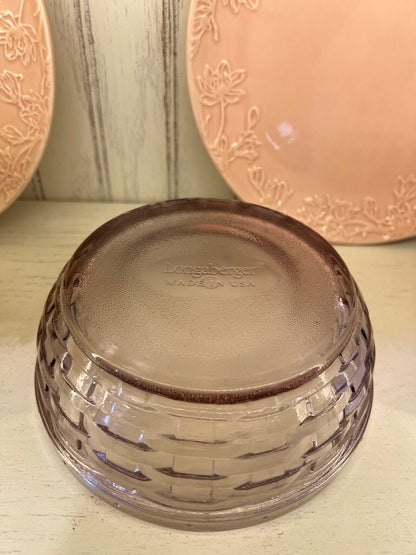 Longaberger Purple Bunny Nesting Dish