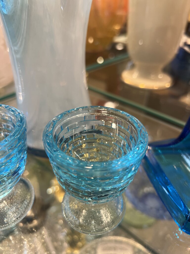 Blue Egg Cup Longaberger Weaved