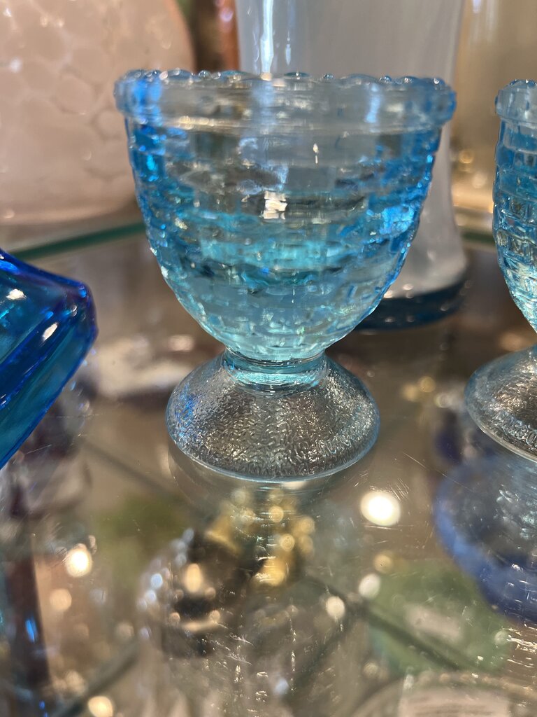 Blue Egg Cup Longaberger Weaved