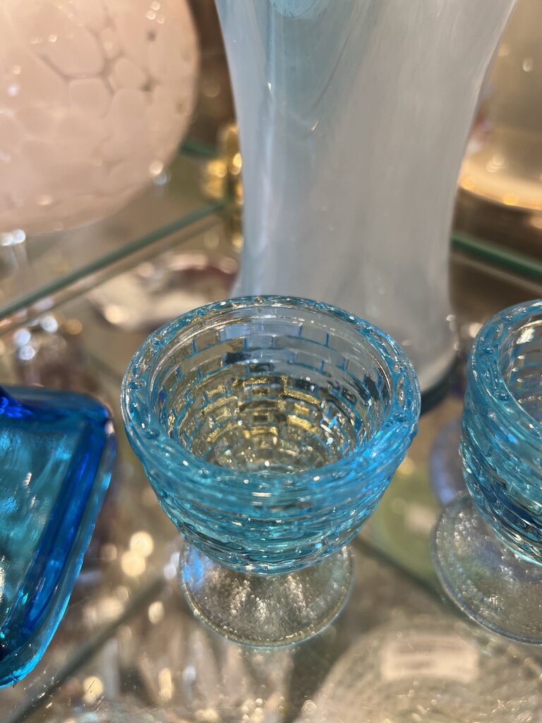 Blue Egg Cup Longaberger Weaved