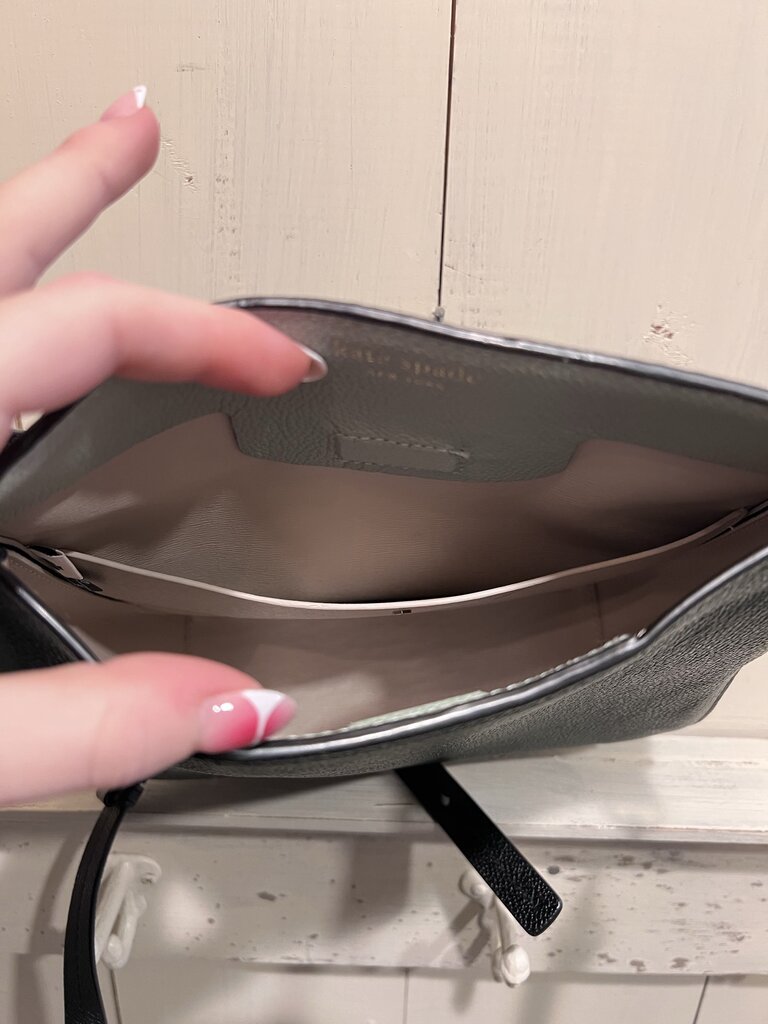 Kate Spade Army Green Leather Crossbody Purse