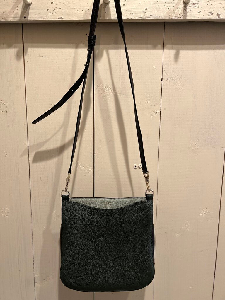 Kate Spade Army Green Leather Crossbody Purse