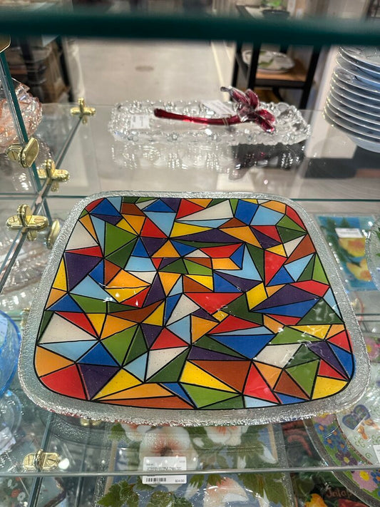 Peggy Karr Fused Art Glass Dish Stained Glass