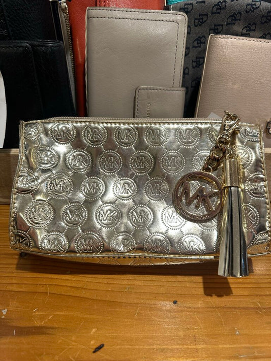 Michael Kors Estee Lauder Gold Cosmetic Bag w Hangtag