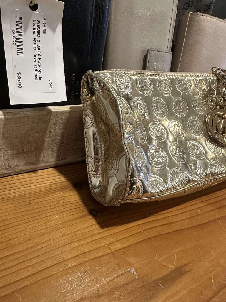 Michael Kors Estee Lauder Gold Cosmetic Bag w Hangtag