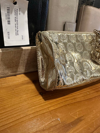 Michael Kors Estee Lauder Gold Cosmetic Bag w Hangtag