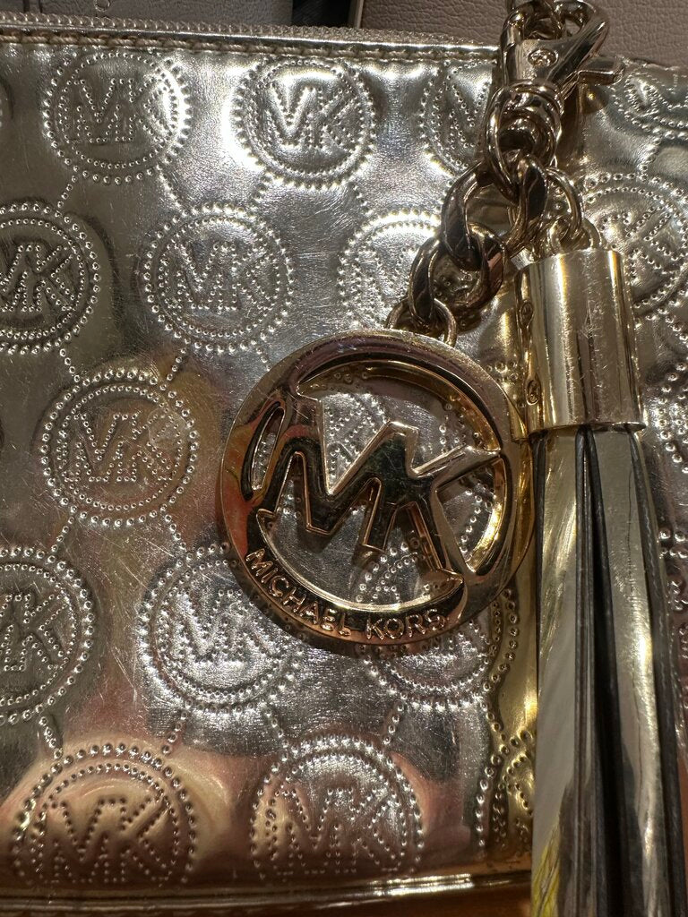 Michael Kors Estee Lauder Gold Cosmetic Bag w Hangtag