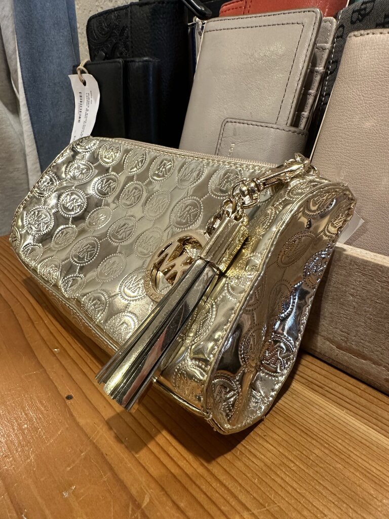 Michael Kors Estee Lauder Gold Cosmetic Bag w Hangtag