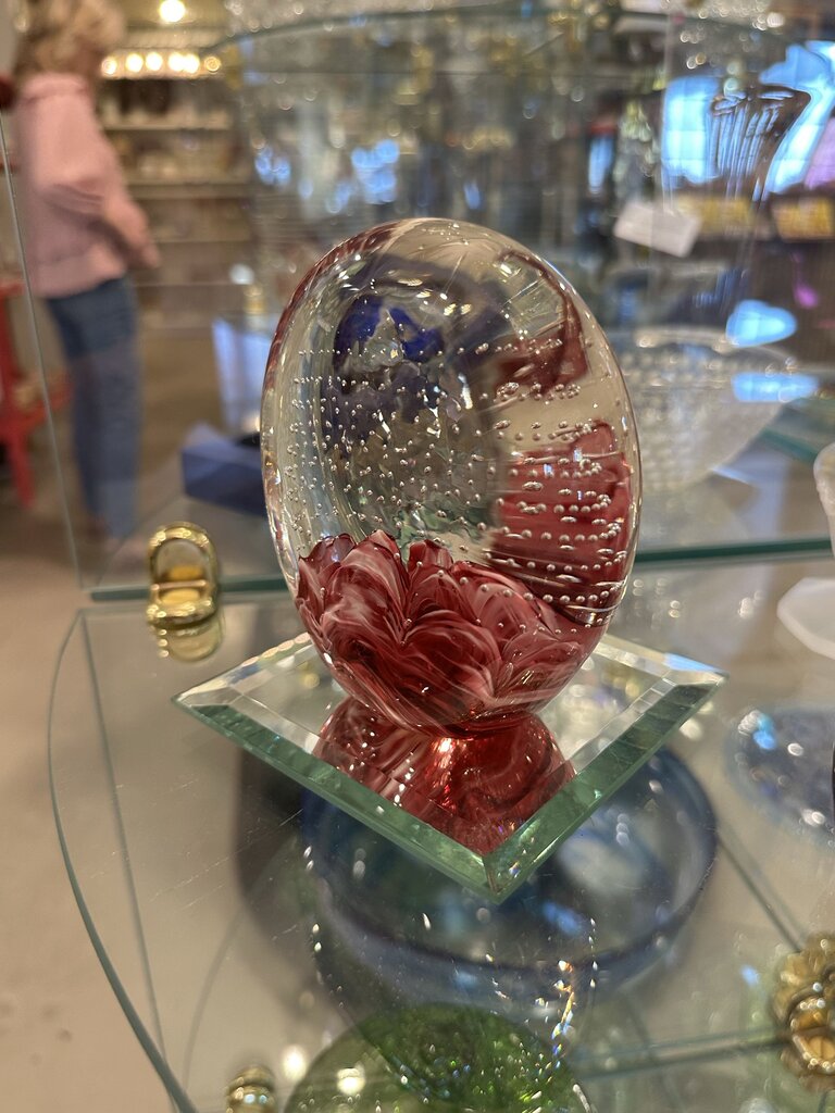 Monte Dunlavy Bubble Round Top Paperweight