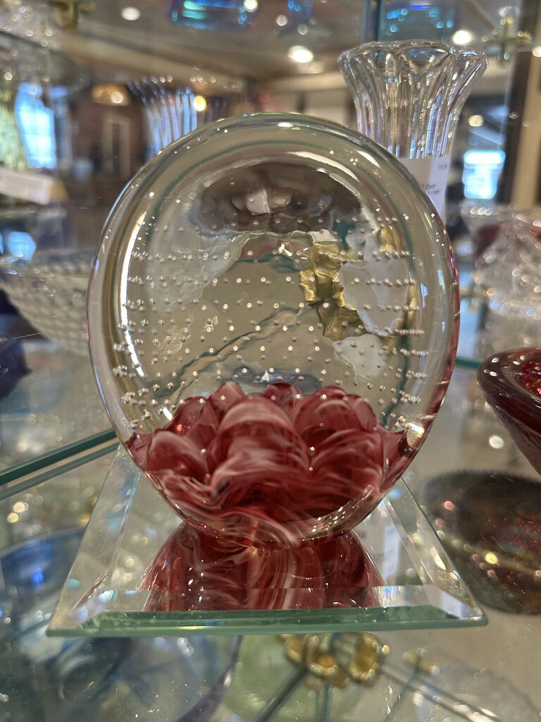 Monte Dunlavy Bubble Round Top Paperweight