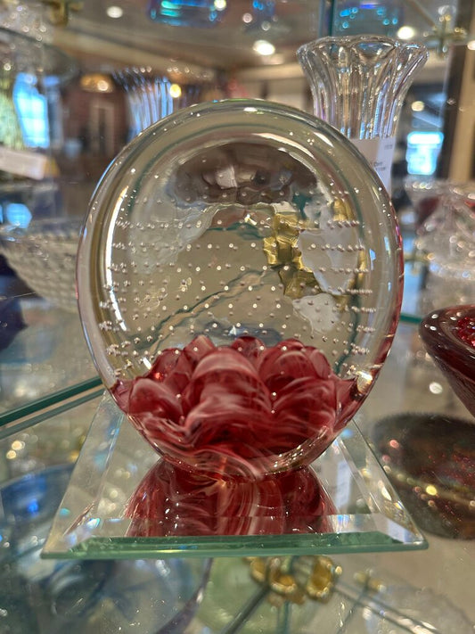 Monte Dunlavy Bubble Round Top Paperweight