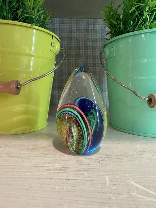 Glass Eye Studio Egg Paperweight