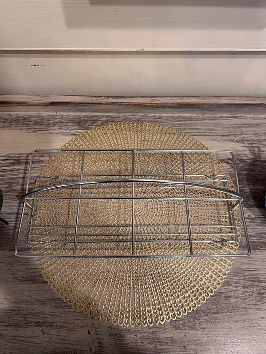Vintage Mid-Century Atomic Starburst Glass Set With Holder