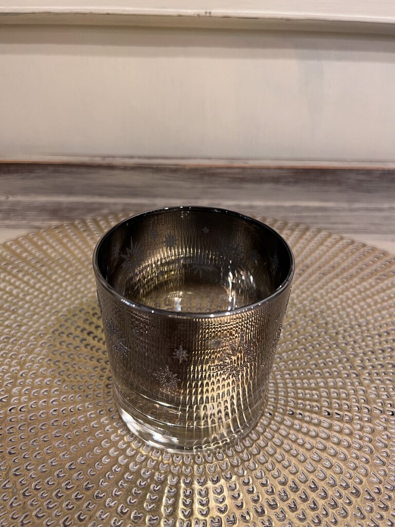 Vintage Mid-Century Atomic Starburst Glass Set With Holder