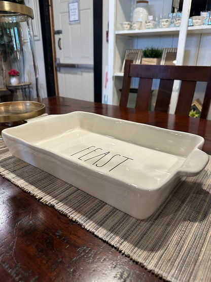 Rae Dunn Feast Casserole Dish