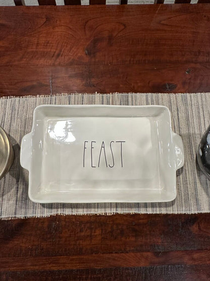 Rae Dunn Feast Casserole Dish
