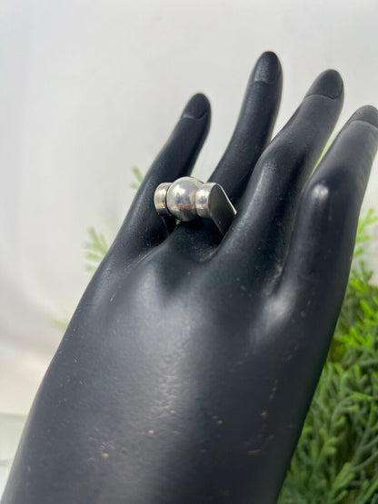 Sterling Silver Modernist Ball Ring