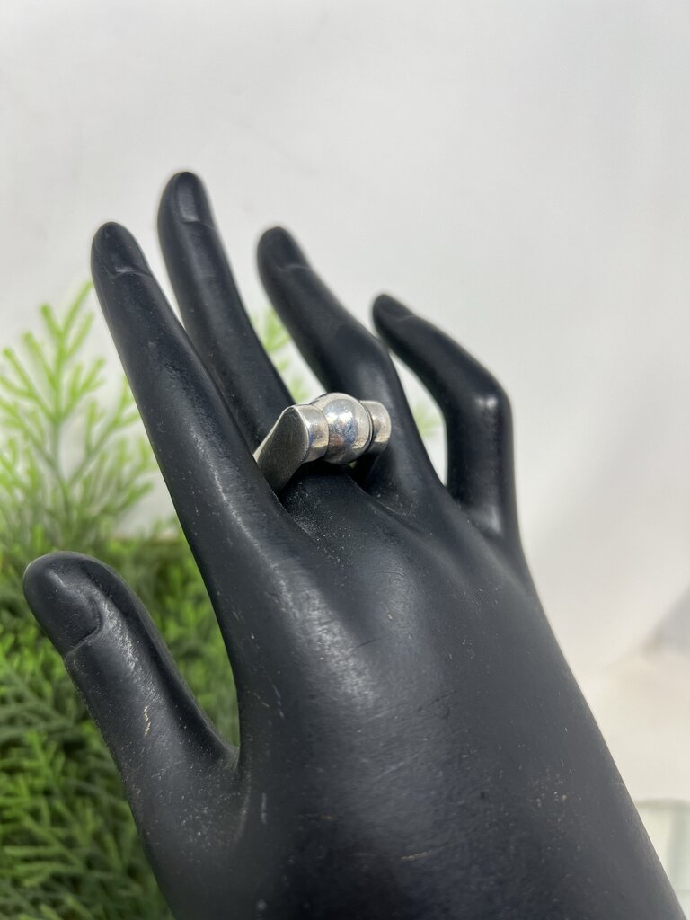 Sterling Silver Modernist Ball Ring