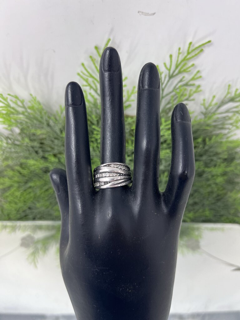 Silpada Sterling Silver Pave Cubic Zirconia Ring