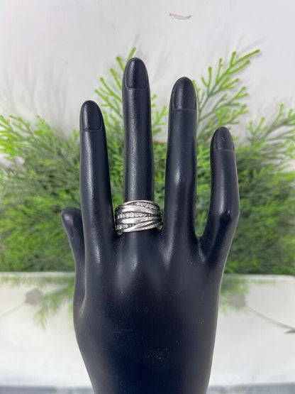 Silpada Sterling Silver Pave Cubic Zirconia Ring