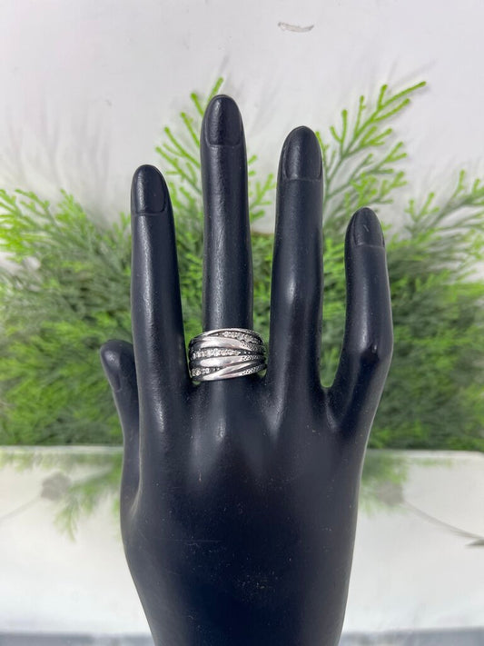 Silpada Sterling Silver Pave Cubic Zirconia Ring