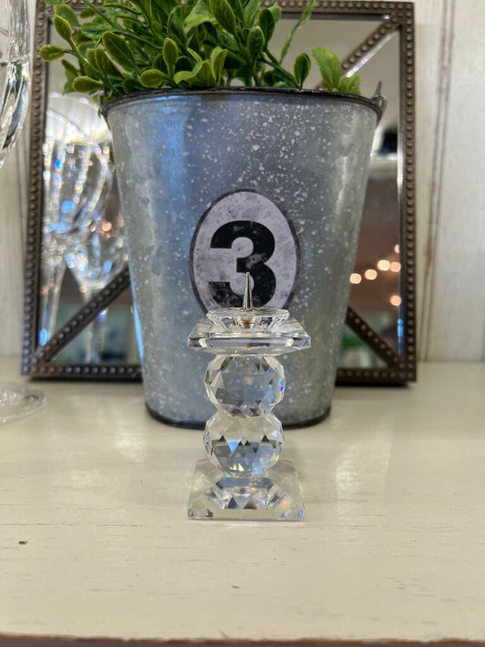 Retired Vintage Swarovski Crystal Candleholder 3”