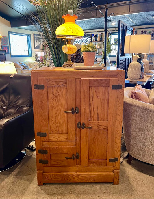 Wood Antique Ice Chest